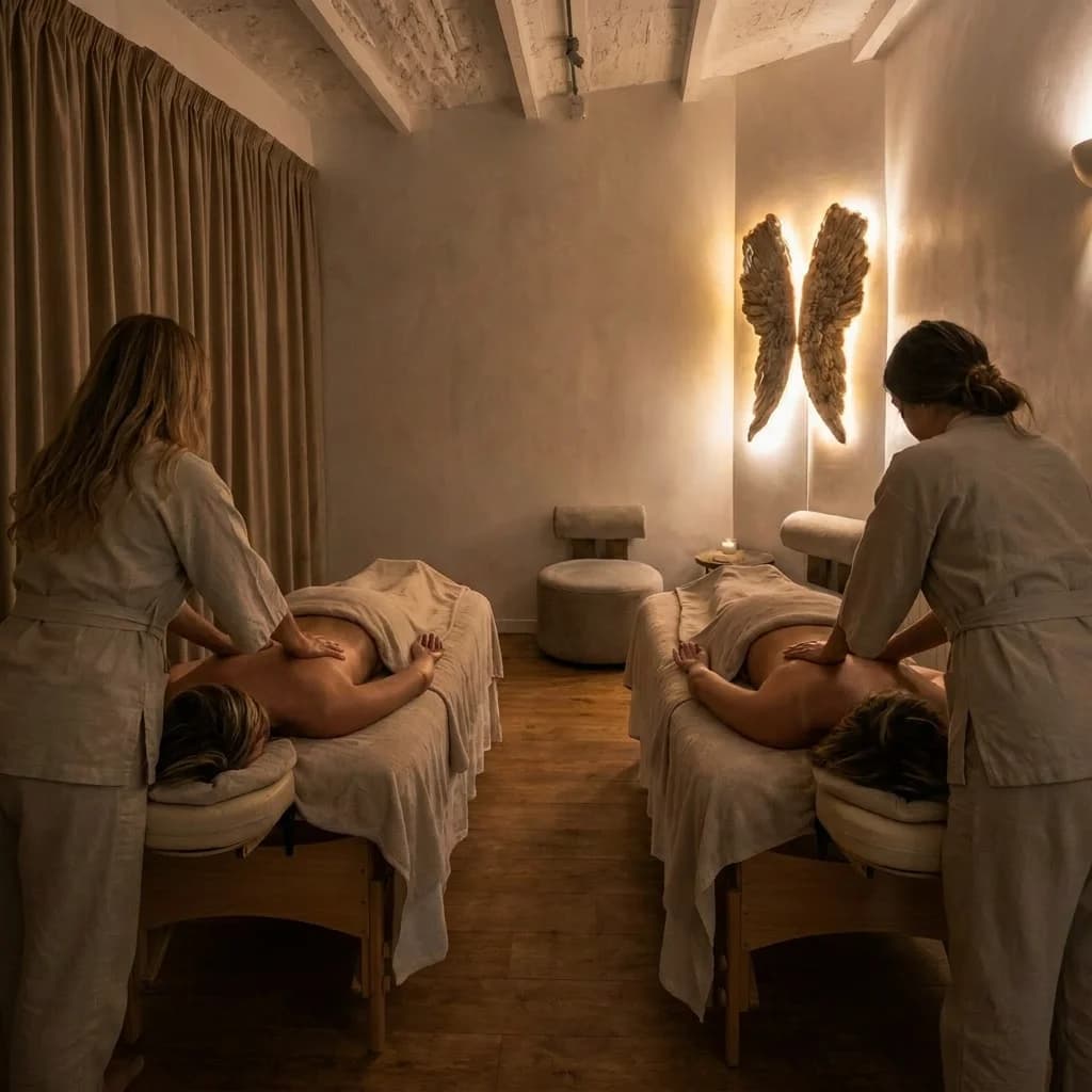 Le Duo classique, massage relaxant en duo côte à côte chez Sereniss à Bruxelles